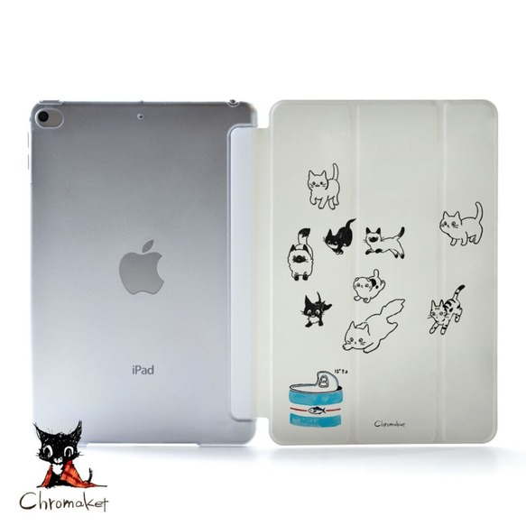 黒猫のiPad ケース iPadケース アイパッド カバー iPad Pro 12.9 11 10.9 名入れ