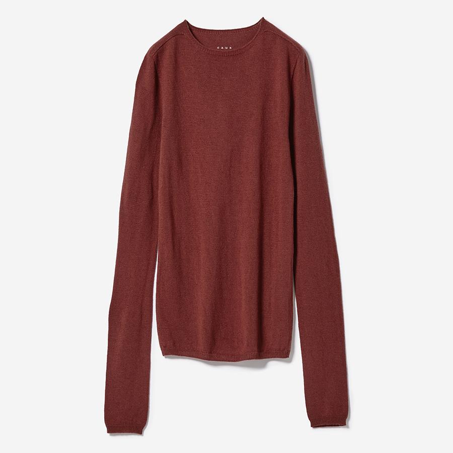 eauk cashmere/silk long-sleeve crew / women