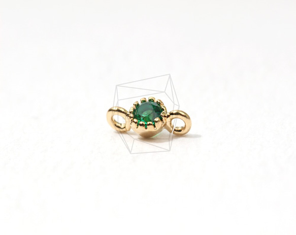 CNT-006-G【4個入り】キュービックジルコニアチャーム,Cubic Zirconia Charm