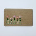 刺繍メッセージカード(花瓶)