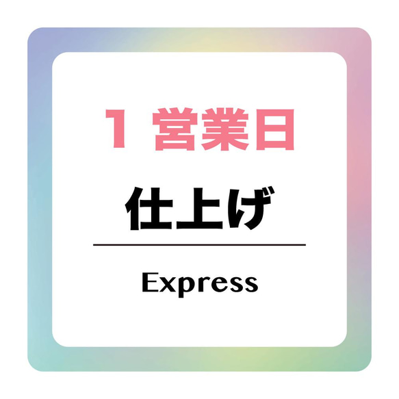 1営業日仕上げ/特急対応