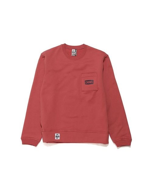 CHUMS LOGO POCKET CREW TOP (チャムスロゴ ポケット クルートッフ)