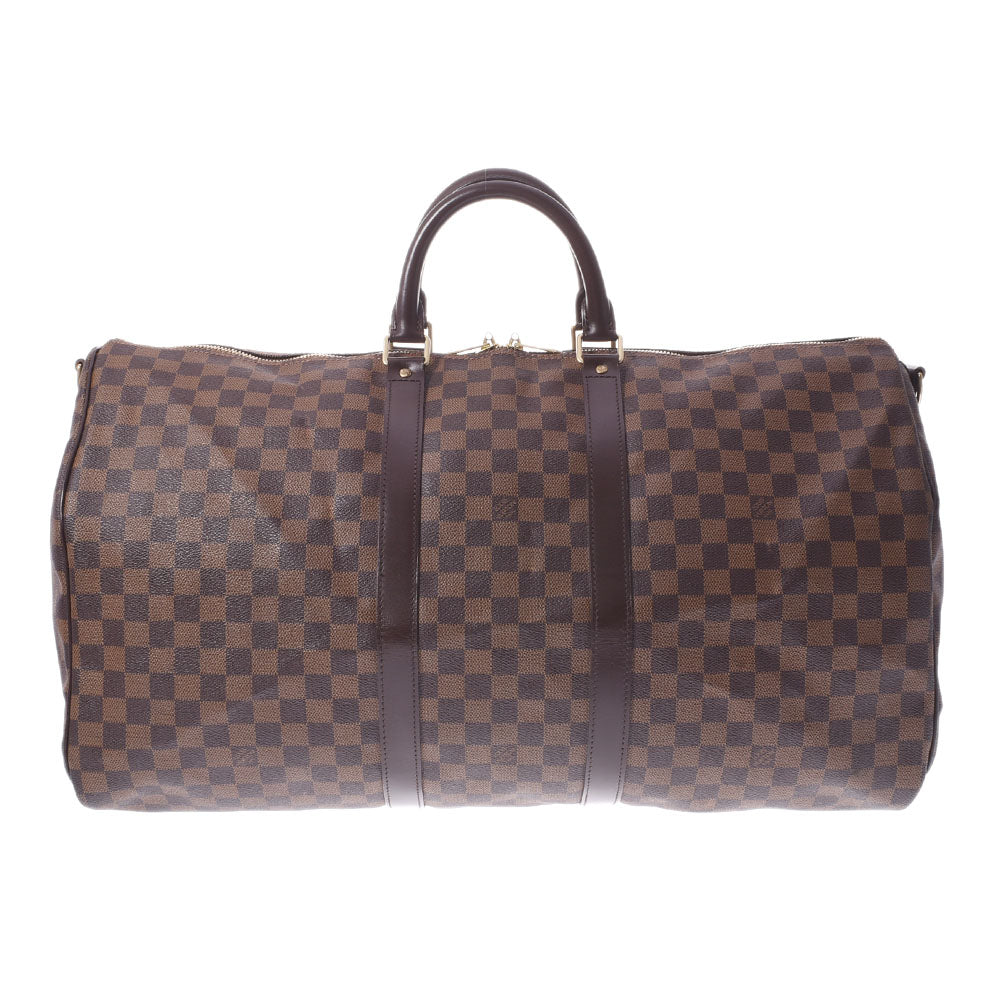 LOUIS VUITTON ルイヴィトン ダミエ キーポルバンドリエール55 ブラウン N41414 ユニセックス ダミエキャンバス ボストンバッグ Aランク 中古 