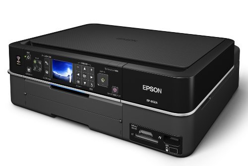 EPSON Colorio インクジェット複合機 EP-802A 有線・無線LAN標準搭載 2.5型カラー液晶 前面二段給紙 6色染料インク【中古品】