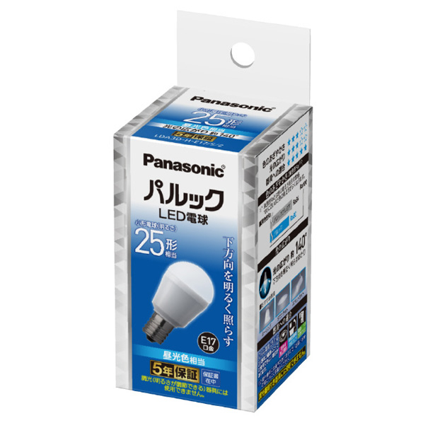 パナソニック LED電球 E17口金 全光束320lm(2．9W小形電球下方向タイプ) 昼光色相当 パルック LDA3DHE17S2