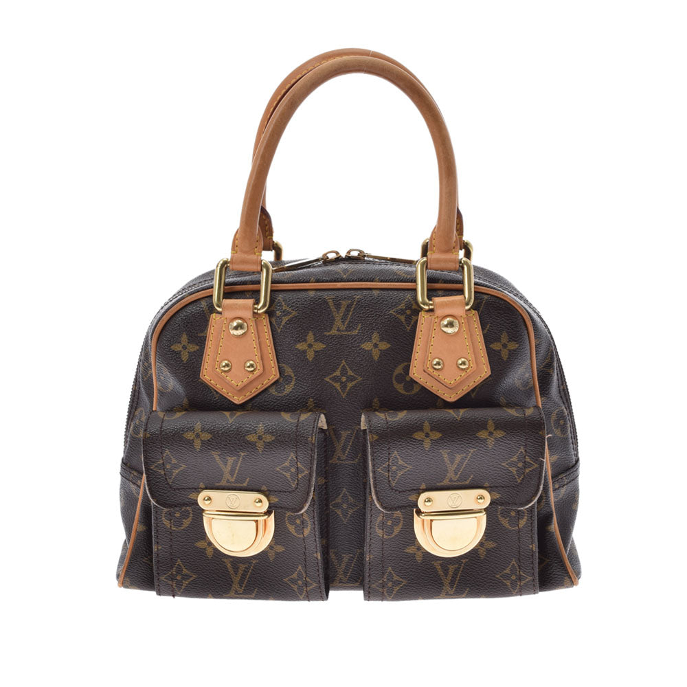 LOUIS VUITTON ルイヴィトン モノグラム マンハッタンPM ブラウン M40026 レディース モノグラムキャンバス ハンドバッグ Bランク 中古 