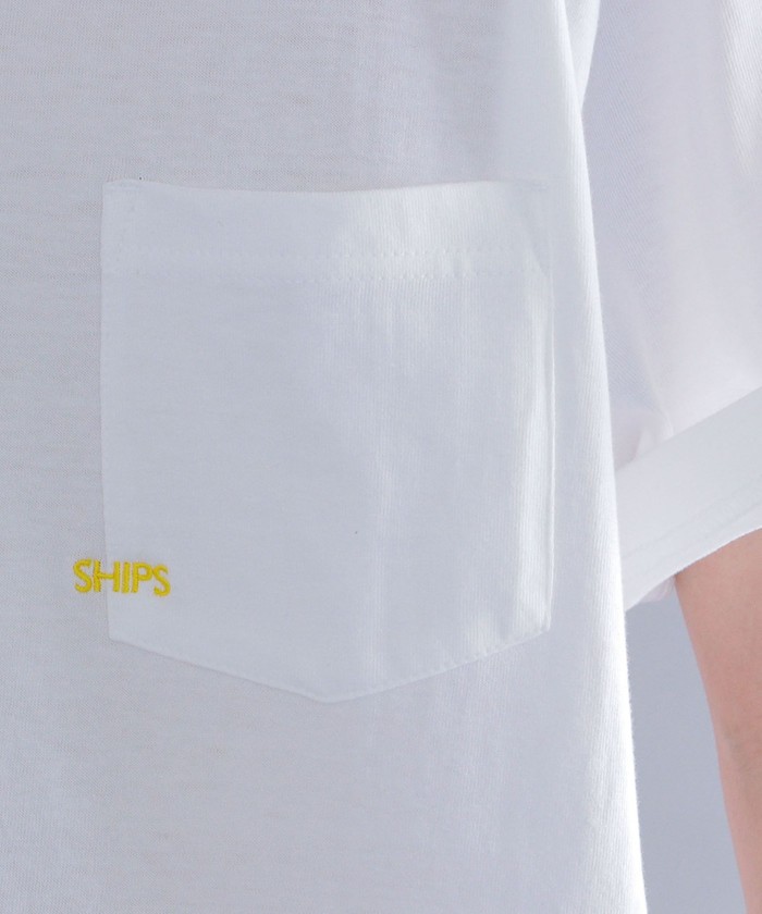 シップス　メン/*SHIPS: マイクロ SHIPSロゴ ポケット Tシャツ