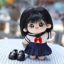 20cm 着せ替えぬいぐるみ 無属性 黒髪黒い目女の子 着せ替え人形 綿人形 コットンドール キャラクターぬいぐるみ