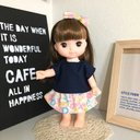 ピンクフラワーのセットアップ ＊メルちゃん ソランちゃんの服＊