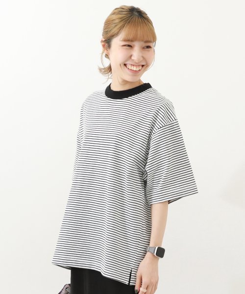 ビッグシルエット 大人 ボーダー 半袖Tシャツ 子供服 キッズ 男の子 女の子 トップス 半袖Tシャツ Tシャツ