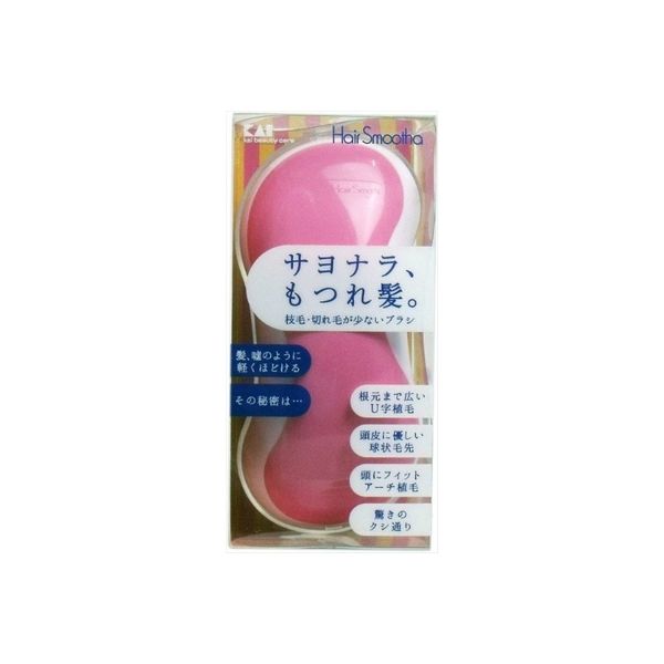 貝印 Hair Smootha ブラッシングブラシ パステルピンク 4901601287363 1セット（6個）（直送品）