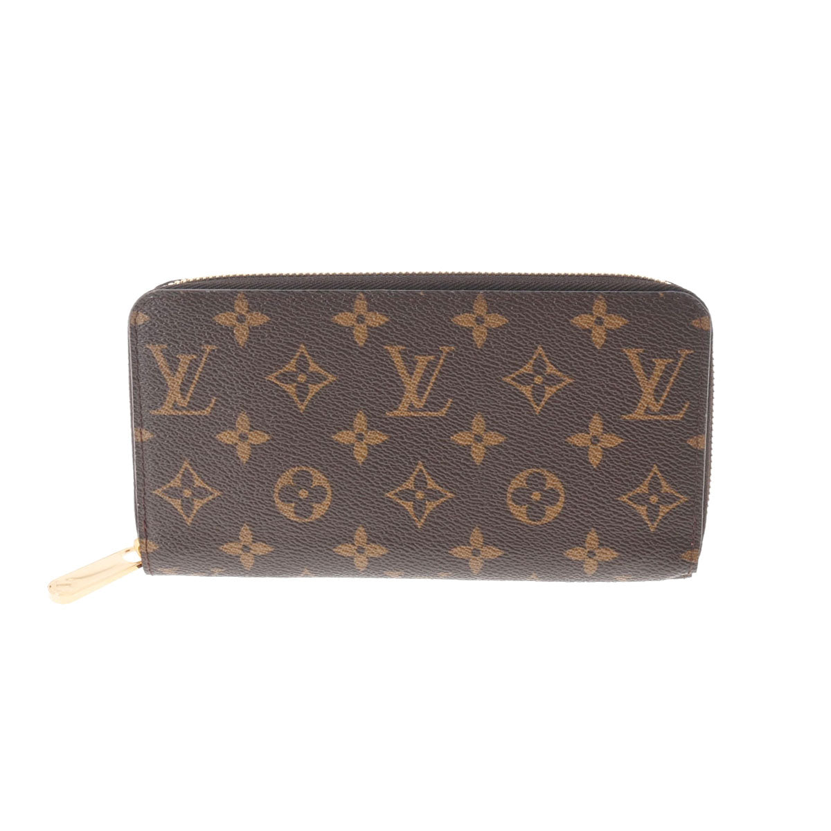 LOUIS VUITTON ルイヴィトン モノグラム ジッピーウォレット  ブラウン M42616 ユニセックス モノグラムキャンバス 長財布 ABランク 中古 