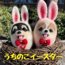 うちのこイースター　羊毛フェルトイースター　羊毛フェルト犬　羊毛フェルトダックス　羊毛フェルトパピヨン