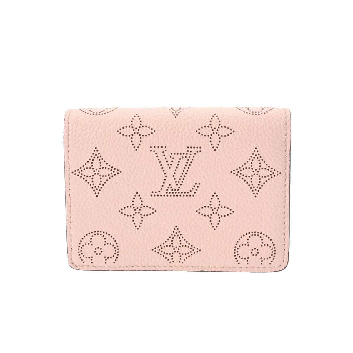 LOUIS VUITTON ルイヴィトン モノグラム マヒナ ポルトフォイユ クレア ローズジャスミン M82758 レディース マヒナレザー 二つ折り財布 Aランク 中古 