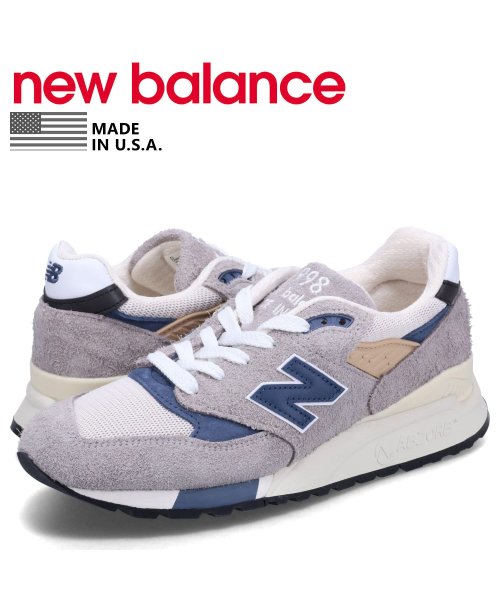 ニューバランス new balance 998 スニーカー メンズ Dワイズ グレー U998TA