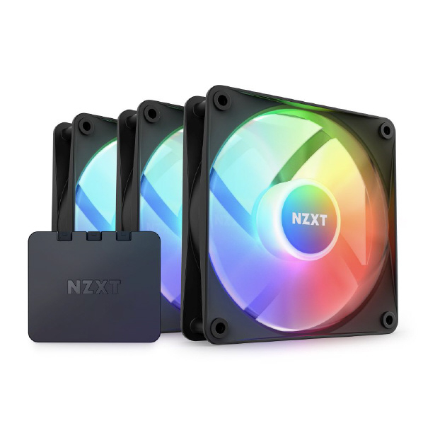 NZXT 120mm RGB LEDファン 3個パック+RGBコントローラ ブラック RF-C12TF-B1