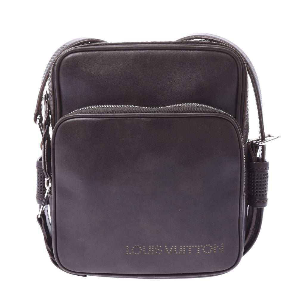 LOUIS VUITTON ルイヴィトン キュイールベキア トロターMM ブラウン シルバー金具 M95320 メンズ キュイールベキア ショルダーバッグ Bランク 中古 