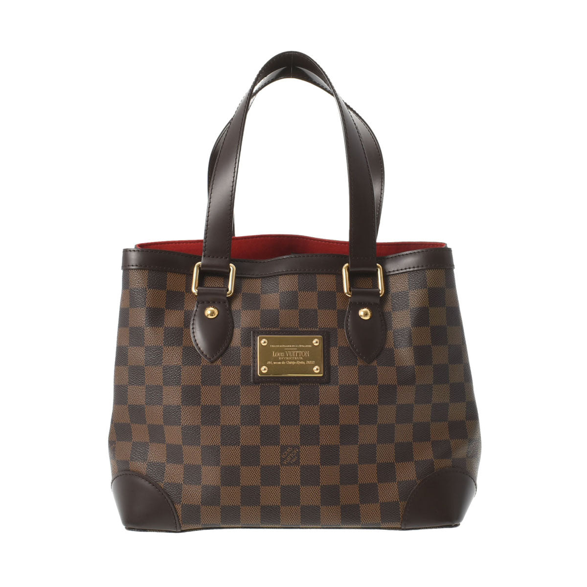 LOUIS VUITTON ルイヴィトン ダミエ ハムステッドPM ブラウン N51205 レディース ダミエキャンバス ハンドバッグ Aランク 中古 