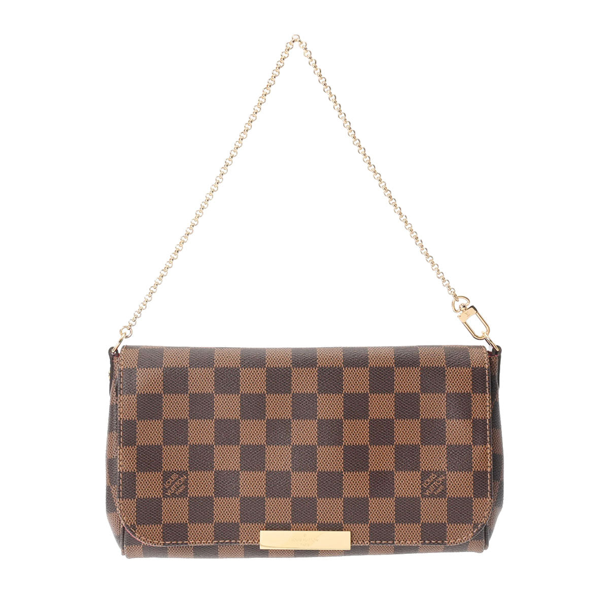 LOUIS VUITTON ルイヴィトン ダミエ フェイボリットMM 2WAY ブラウン N41129 レディース ダミエキャンバス ショルダーバッグ 新同 中古 