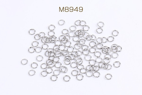 M8949 15g ステンレス製 丸カン 0.4×3mm 3X（5g(約550ヶ)）