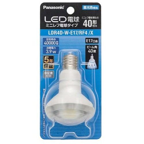 パナソニック LDR4DWE17RF4X LED電球 ミニレフ電球タイプ 3.9W E17口金 昼光色相当