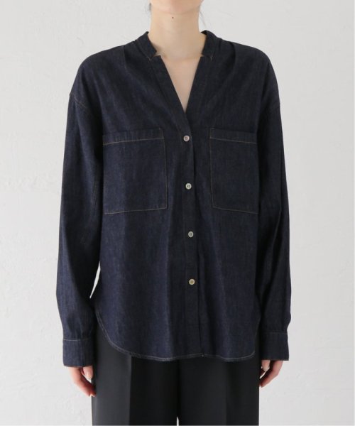 【Munich/ミューニック】washed slub denim shirt