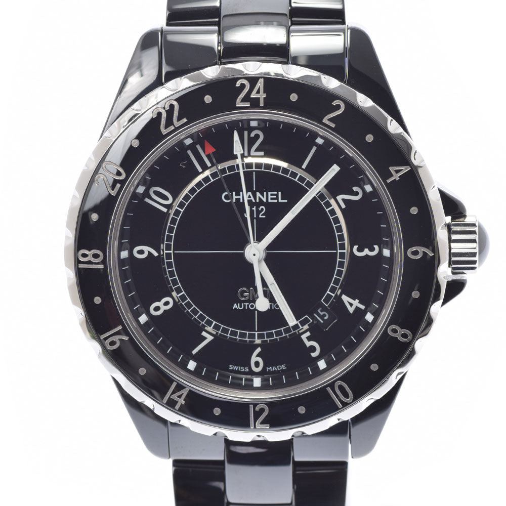 CHANEL シャネル J12 42mm クロノ GMT H2012 メンズ 黒セラミック/SS 腕時計 自動巻き 黒文字盤 Aランク 中古 