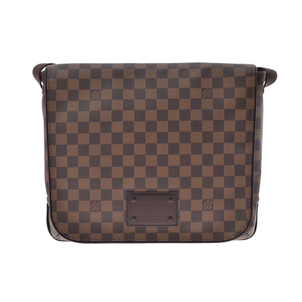 LOUIS VUITTON ルイヴィトン ダミエ ブルックリン MM ブラウン N51211 ユニセックス ダミエキャンバス ショルダーバッグ ABランク 中古 