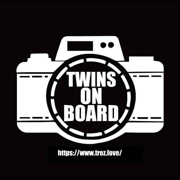 全10色 TWINS ON BOARD カメラ ステッカー