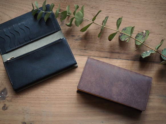 《受注製作》［proteus L] long wallet beltless/ 長財布(留め具なし)