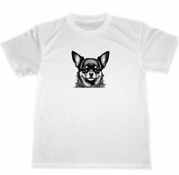 チワワ　ドライ　Tシャツ　犬　ペット　グッズ　 Chihuahua dog イラスト　アート　イヌ