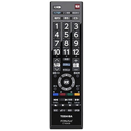 東芝 純正テレビ用リモコン CT-90458【部品番号：75039045】【中古品】