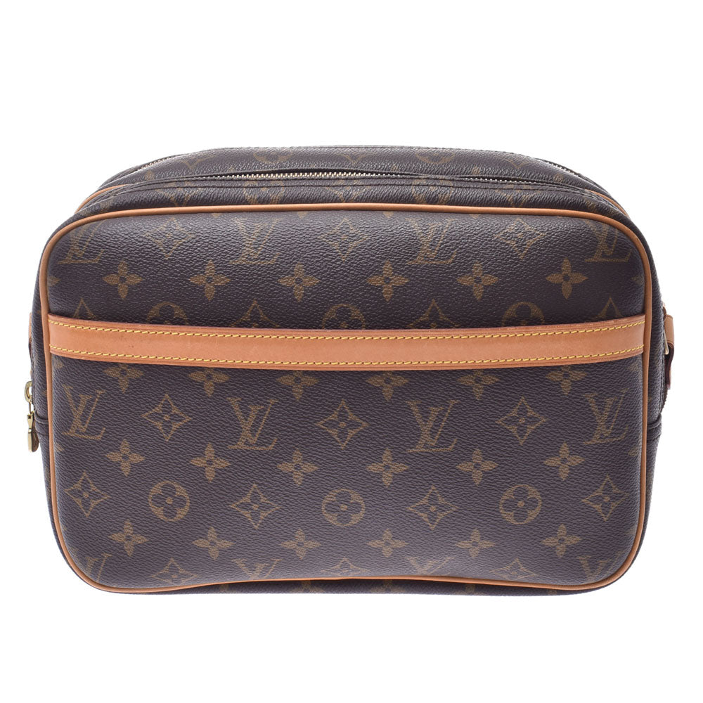 LOUIS VUITTON ルイヴィトンリポーターS  14145 ブラウン ゴールド金具 ユニセックス モノグラムキャンバス ショルダーバッグ M45254  中古