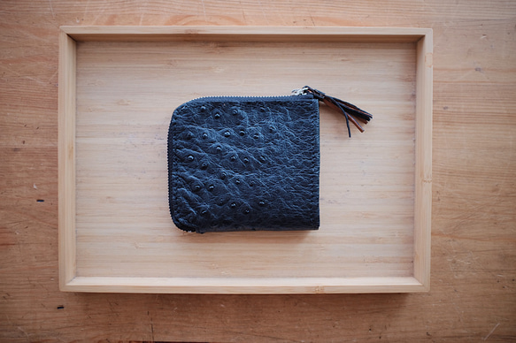 Palm size wallet 【ostrich】