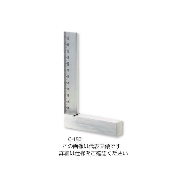 新潟精機 目盛付台付スコヤ 1000mm Cー1000 C-1000 1個（直送品）