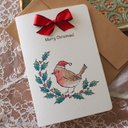 CHRISTMAS CARD -  robin -