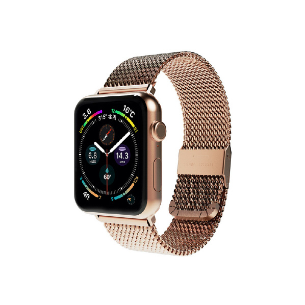 miak Apple Watch 41/40/38mm用CLIP MESH BAND ローズゴールド SMAMA-W3840RG