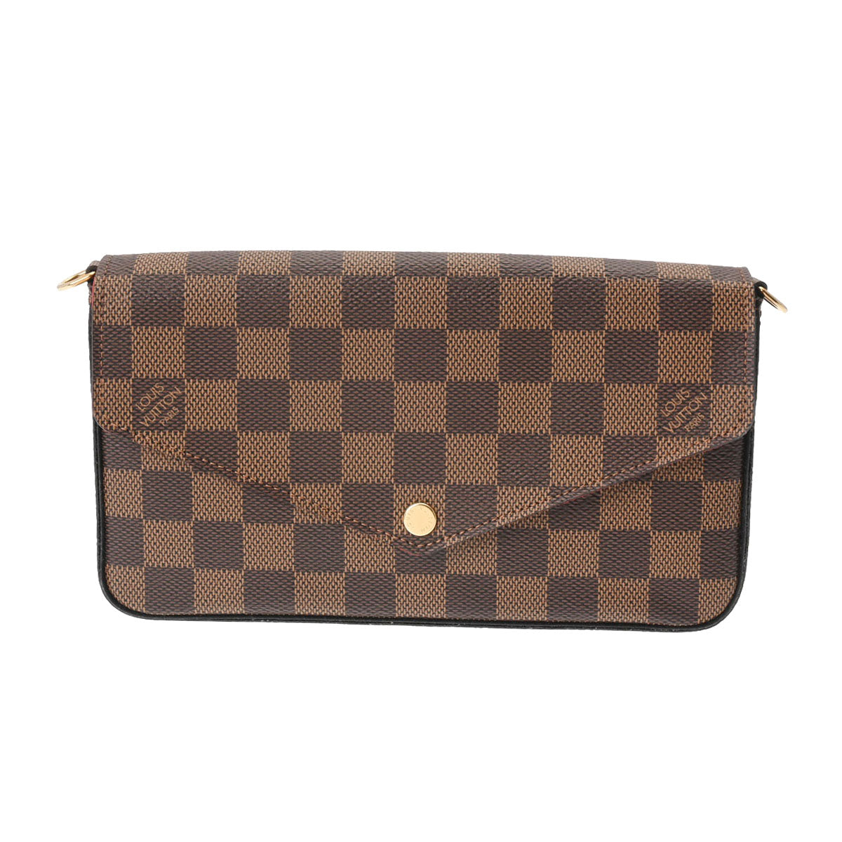 LOUIS VUITTON ルイヴィトン ダミエ ポシェットフェリシー チェーンウォレット ブラウン N63032 レディース ダミエキャンバス ショルダーバッグ Aランク 中古 