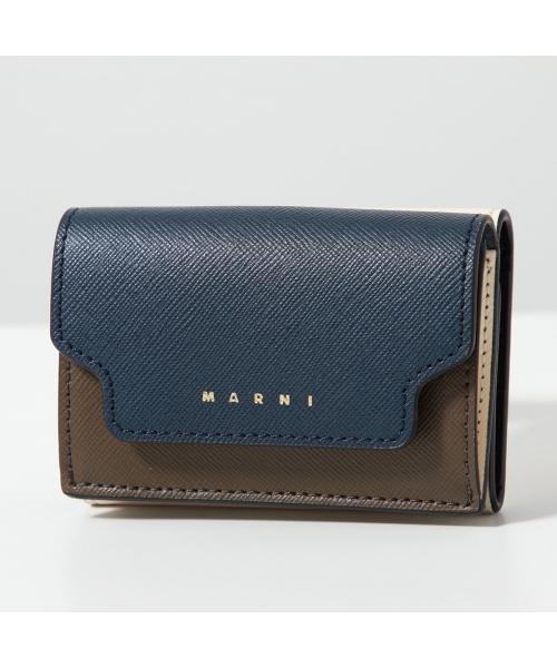 MARNI 三つ折り財布 PFMOW02U23 LV520 サフィアーノレザー