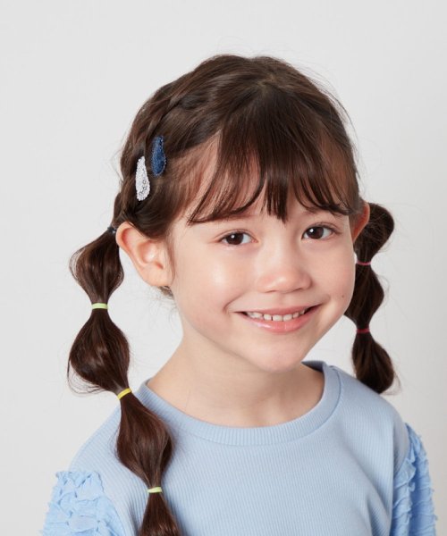 [KIDS]【2個セット】ラメヘアピン