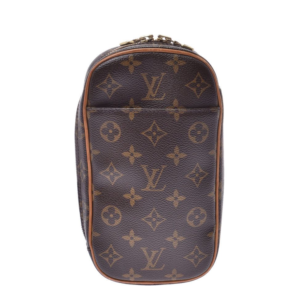 LOUIS VUITTON ルイヴィトン モノグラム ポシェットガンジュ ブラウン M51870 ユニセックス モノグラムキャンバス ボディバッグ Bランク 中古 