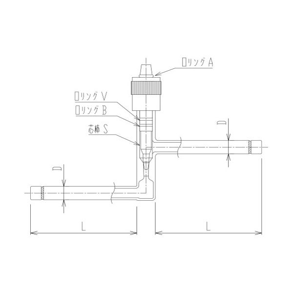 旭製作所 流量調整用ニードルバルブ Y形（ストレートタイプ） 芯棒材質:PTFE