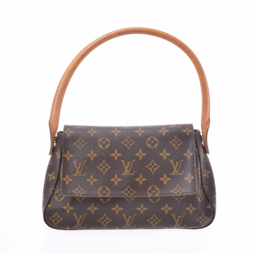 LOUIS VUITTON ルイヴィトン モノグラム ミニルーピング USA製 ブラウン M51147 レディース モノグラムキャンバス ワンショルダーバッグ Bランク 中古 