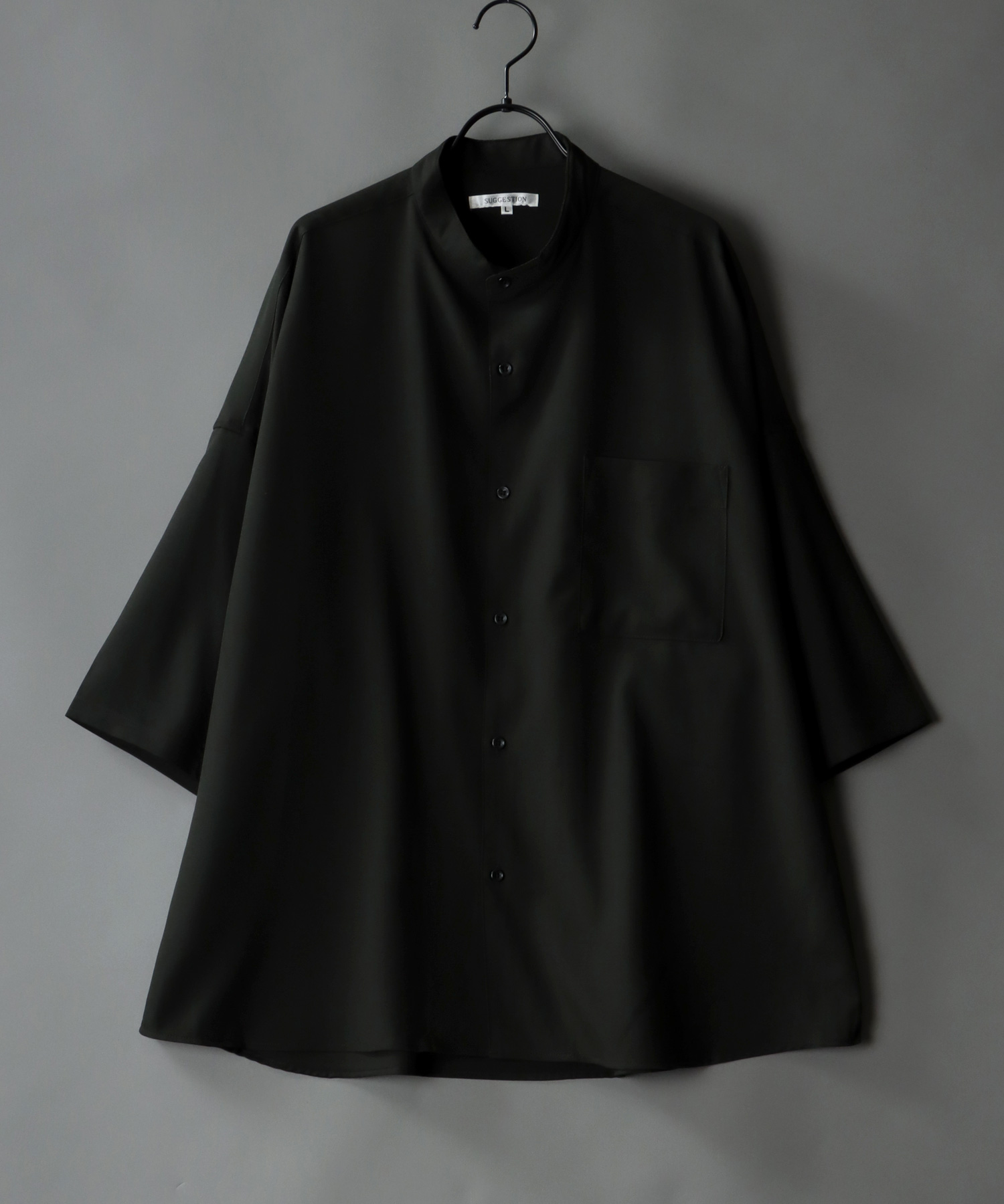 SITRY/【SITRY】wide silhouette Drape Band Collar sh･･･