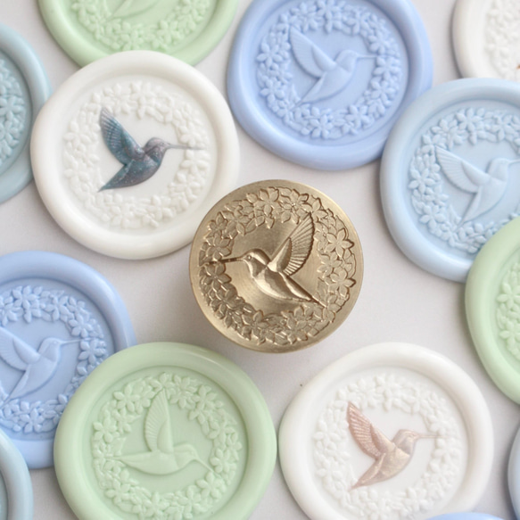 Wax seal stamp │ ハチドリ / Humming bird │ シーリングスタンプ【25mm】