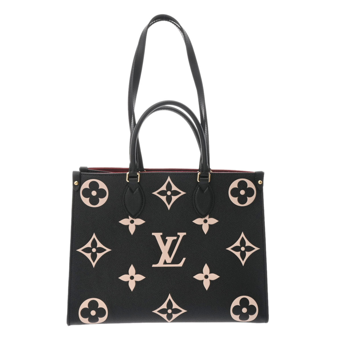 LOUIS VUITTON ルイヴィトン モノグラム アンプラント オンザゴーMM 2WAY 黒/ベージュ M45495 レディース モノグラムアンプラント トートバッグ 新同 中古 