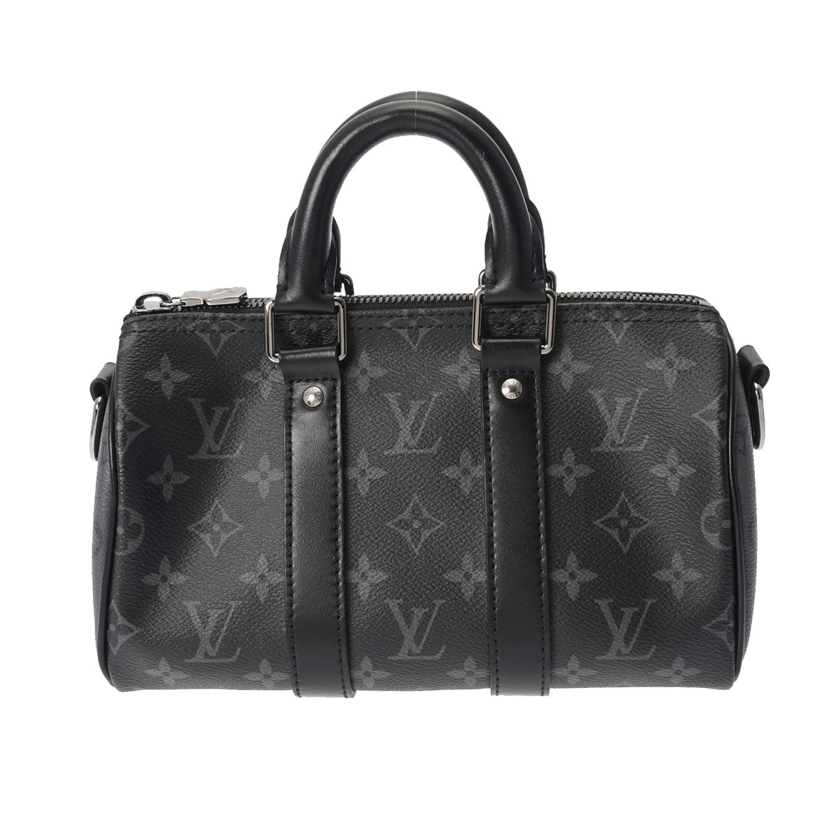 LOUIS VUITTON ルイヴィトン モノグラムエクリプス キーポル バンドリエール 25 2WAY 黒 M46271 ユニセックス モノグラムキャンバス ハンドバッグ 新同 中古 