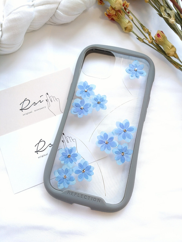 iPhoneケース　スマートフォンケース　紫陽花スマホカバー