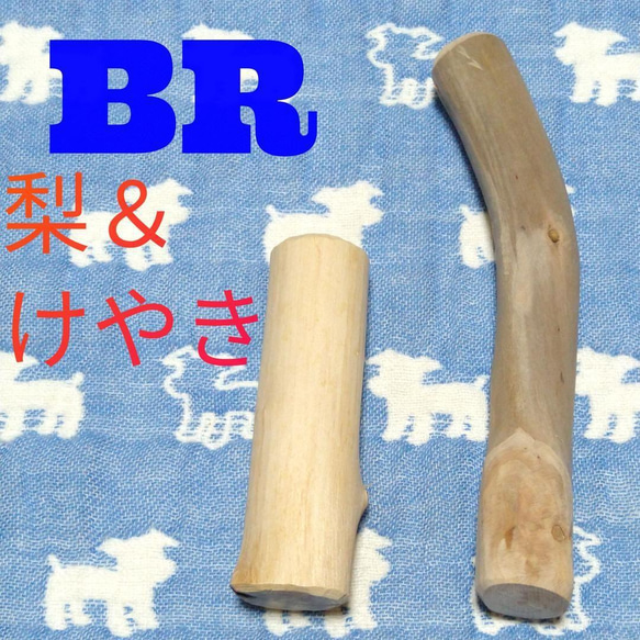 BR.けやき梨の木新品.犬用おもちゃ、小型犬向け歯固め、かじり木