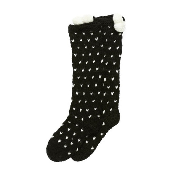 BLACK SPOTTY SOCKS